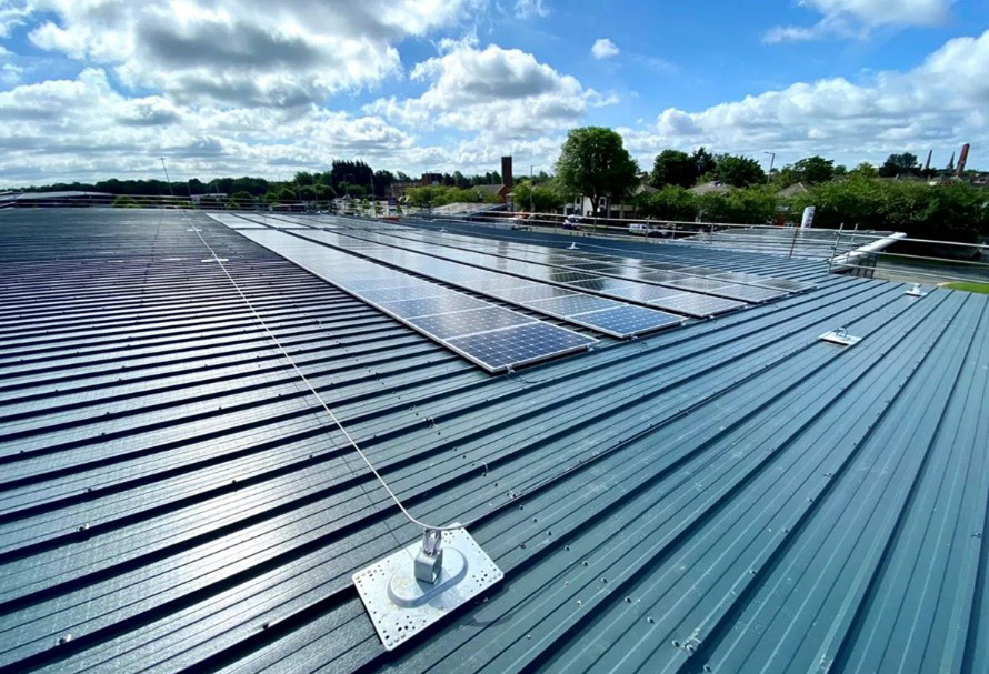 Kee Line Fall Proetection System Solar Panels On Roof