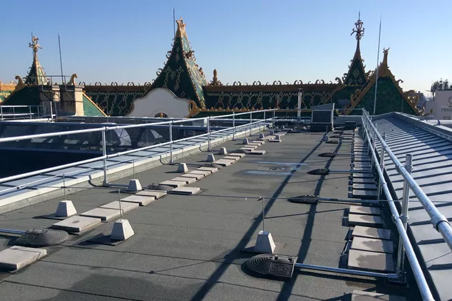 fall protection | roof fall protection | rooftop guardrail | rooftop railings