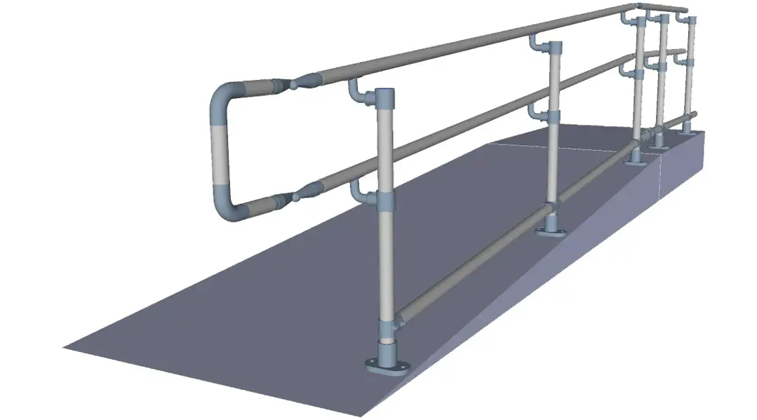Kentledge Handrail Kee Klamp Access DDA Handrails - Handrails Compliant with UK Disability ...