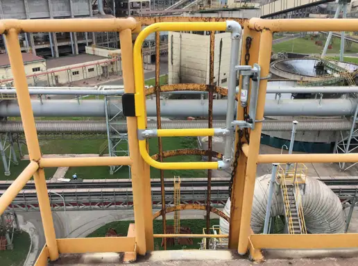 Tank Riser Safety Gate Safety Railing Systems for Water Treatment Plants - Kee Safety