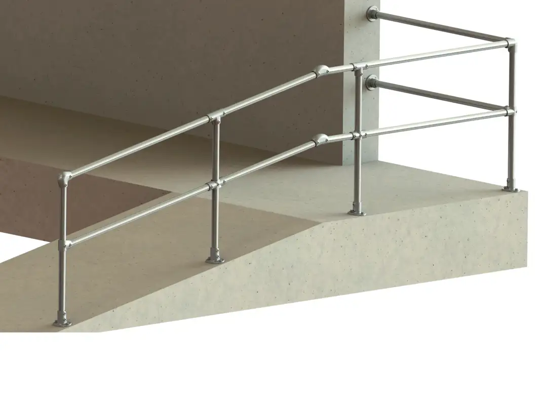 Kentledge Handrail Kee Klamp pre-assembled uprights for quicker and easier installation of ...