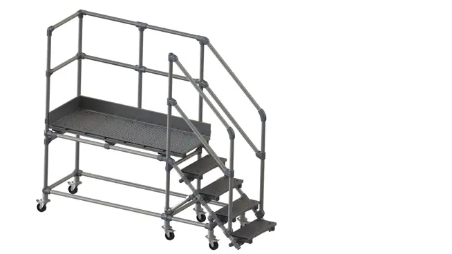 Square Working Platform A Customised Work Platform For a Manufacturing Facility - Kee Safety