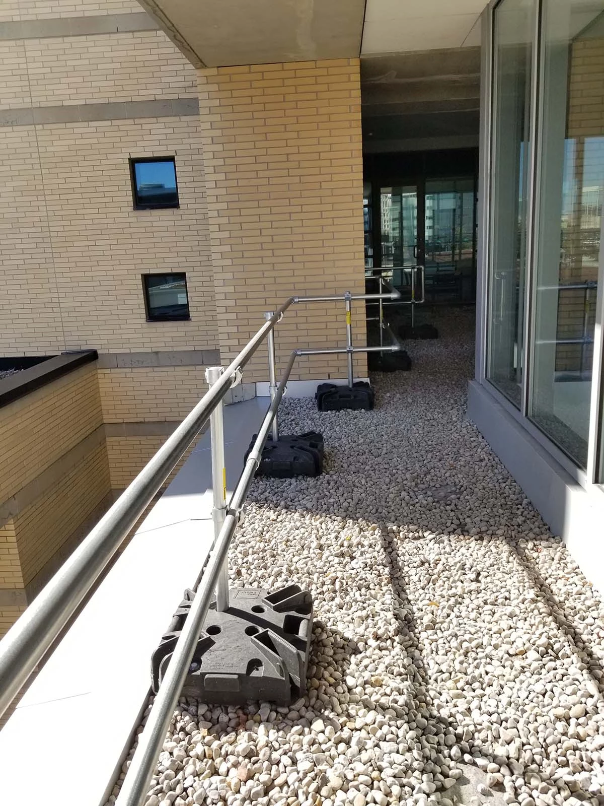 Roof edge fall protection | roof fall protection | rooftop guardrail