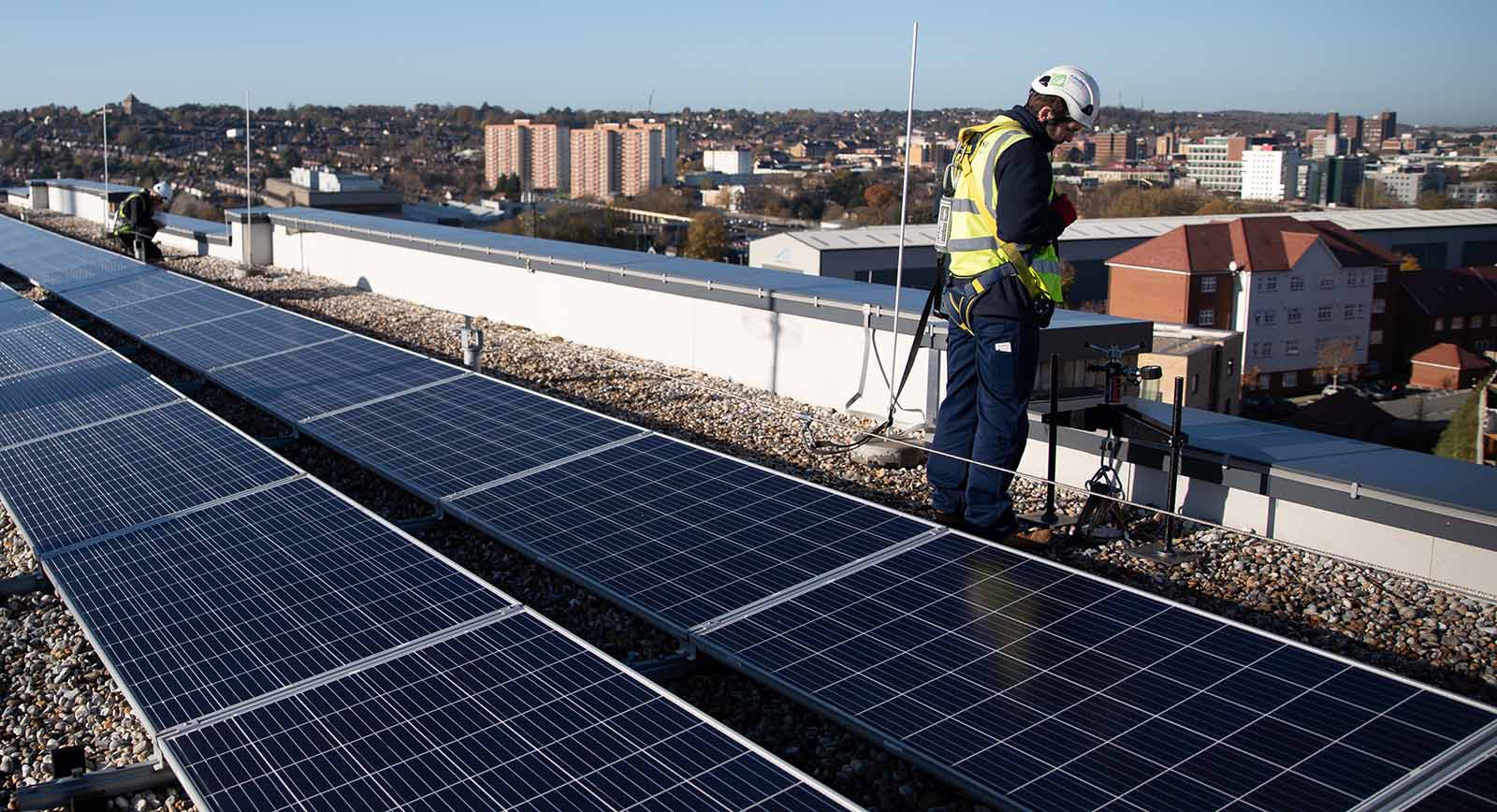 Fall Protection System For Solar Installer