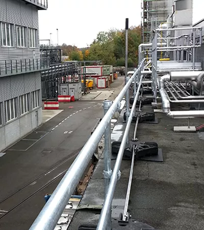 Roof edge fall protection | roof fall protection | roof railings